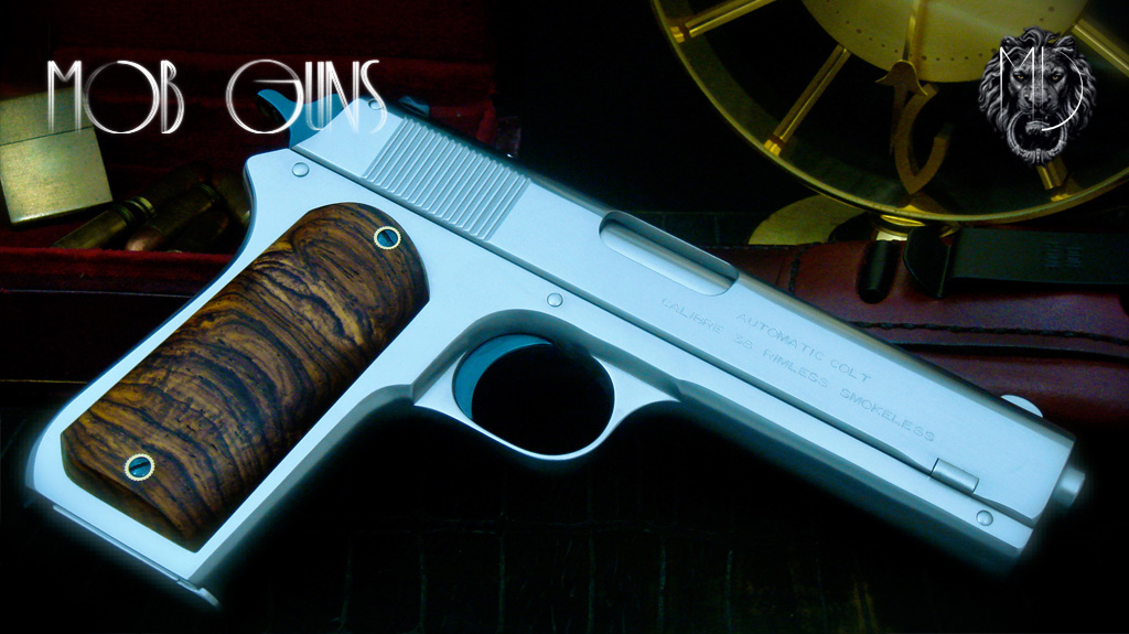 MOB GUNS “BIG AL” Colt 1903 Pocket Hammer Satin CocoBolo