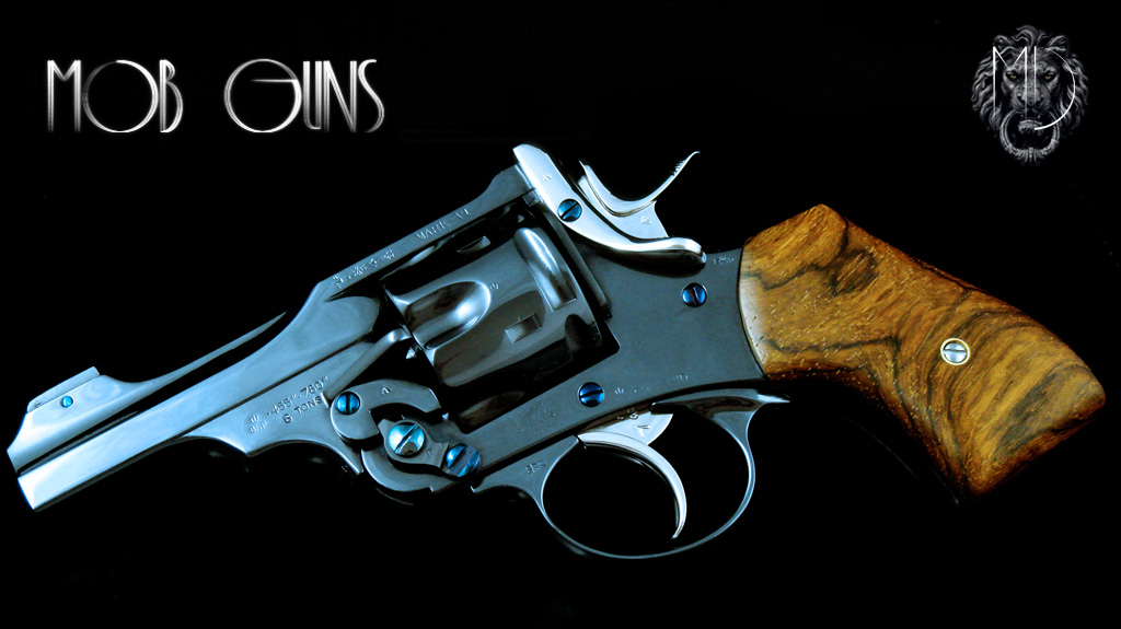 MOB GUNS Webley Mk VI Baby Blue Cocobolo 3"